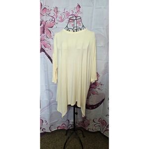Matilda Jane‎ XS Oversized Cream Short Sleeve Blouse Soft Stretchy